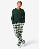 HEMA Herenpyjama wafel flanel groen (groen)