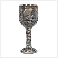3D Viking schedel koffie bier mok schedel mok bier wijn drinken geschenk roestvrijstaal ridder decoratieve Cup voor mannen beker