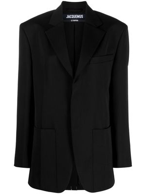 Jacquemus blazer La Veste d'Homme à simple boutonnage - Noir