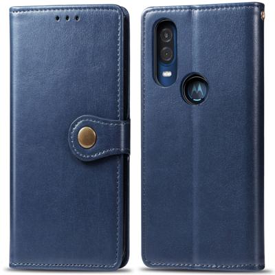 Retro effen kleur lederen gesp mobiele telefoon bescherming lederen draagtas met Lanyard & fotolijstjes & kaartsleuf & portemonnee & beugel functie vo