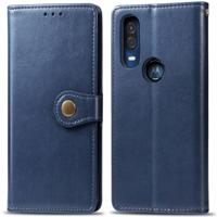 Retro effen kleur lederen gesp mobiele telefoon bescherming lederen draagtas met Lanyard & fotolijstjes & kaartsleuf & portemonnee & beugel functie vo