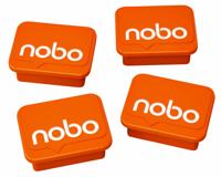 Nobo Haftmagnet Orange, 4 Stück Bordmagneet