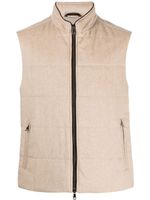 N.Peal gilet The Mall à design matelassée - Marron