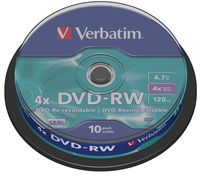 Verbatim DVD rewritable DVD-RW, spindel van 10 stuks - thumbnail