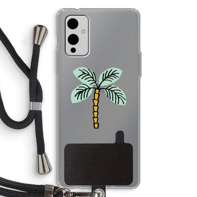 Palmboom: OnePlus 9 Transparant Hoesje met koord