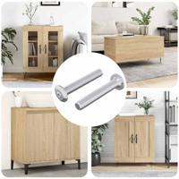 VidaXL Vergrendelingsschroef 2 pcs zilver m6 x 35 mm staal