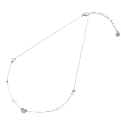 Go Dutch Label Ketting Harten Zilver