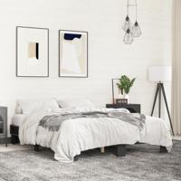 Bedframe bewerkt hout metaal zwart 150x200 cm