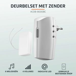 KlikAanKlikUit ACDB-8000BC Plug-in draadloze deurbelset met zender deurbel