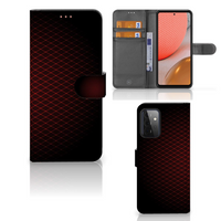 Samsung Galaxy A72 Telefoon Hoesje Geruit Rood - thumbnail