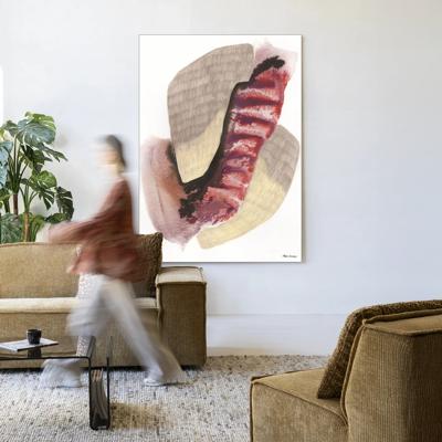 Urban Cotton Wandkleed 'Embrace' 145 x 190cm in Frame - black