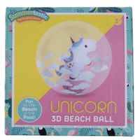 Summertastic strandbal Unicorn 3D 30 cm vinyl - thumbnail