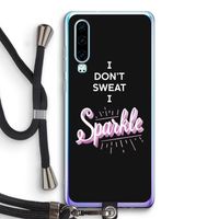 Sparkle quote: Huawei P30 Transparant Hoesje met koord