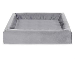 Bia bed royal fluweel hoes voor hondenmand grijs bia-60 70x60x15 cm