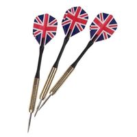 9x stuks Dartpijlen/pijltjes met Engelse/Britse vlag flights   -