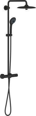 Grohe Vitalio 260 regendoucheset met 6 straalsoorten Ø26cm mat zwart