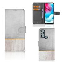 Motorola Moto G60s | Book Style Case | Wood Concrete