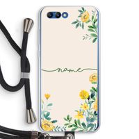 Gele bloemen: Honor 10 Transparant Hoesje met koord