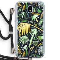 Tropical Palms Dark: Samsung Galaxy J5 (2017) Transparant Hoesje met koord