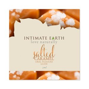 intimate earth - oral pleasure glide gezouten caramel foil 3 ml