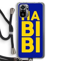 Habibi Blue: Xiaomi Redmi Note 10S Transparant Hoesje met koord