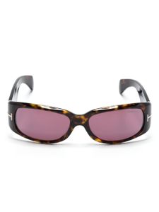 TOM FORD Eyewear lunettes de soleil rectangulaires - Marron