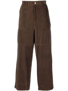 AMBUSH pantalon droit en velours côtelé - Marron