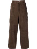 AMBUSH pantalon droit en velours côtelé - Marron