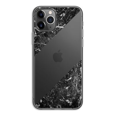 Zwart marmer: iPhone 11 Pro Transparant Hoesje
