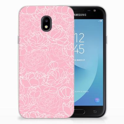 Samsung Galaxy J3 2017 | TPU Case | White Flowers