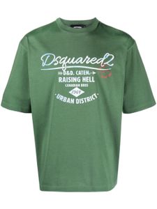 DSQUARED2 t-shirt en coton à logo imprimé - Vert