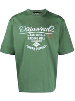 DSQUARED2 t-shirt en coton à logo imprimé - Vert - thumbnail