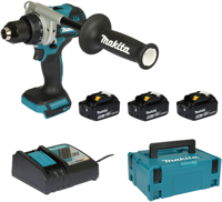 Makita ddf492rg3j 18v boor-/schroefmachine | incl. 3x 6.0ah en snellader in mbox - ddf492rg3j