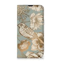 Smart Cover voor iPhone 14 Vintage Bird Flowers - thumbnail