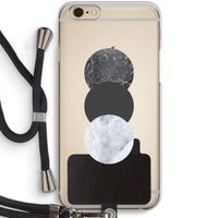 Marmeren cirkels: iPhone 6 / 6S Transparant Hoesje met koord