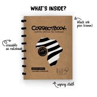 Correctbook Brave Zebra A5 Gelinieerd - Uitwisbaar / Herschrijfbaar Notitieboek
