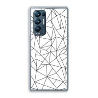 Geometrische lijnen zwart: Oppo Find X3 Neo Transparant Hoesje