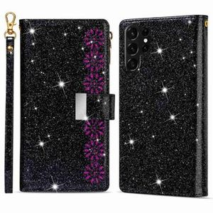 Starlight Series Samsung Galaxy S23 Ultra 5G Portemonnee Hoesje - Zwart