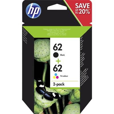 HP Inktcartridge 62 Origineel Combipack Zwart, Cyaan, Magenta, Geel N9J71AE Inkt