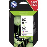 HP Inktcartridge 62 Origineel Combipack Zwart, Cyaan, Magenta, Geel N9J71AE Inkt