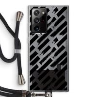 Zwarte vegen: Samsung Galaxy Note 20 Ultra / Note 20 Ultra 5G Transparant Hoesje met koord