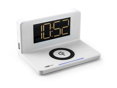 Digitale Wekker Met Draadloze Oplader - LED Nachtlamp - Alarmklok (HCG018QI-W)