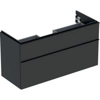 Geberit iCon wastafelonderkast 118.4x61.5x47.6cm 2 lades met softclose Spaanplaat lava mat 502.306.jk.1