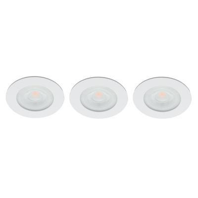 Set 3x Donna LED meubelspot keukenspot 3Watt rond WIT - Extreem laag 15mm dimbaar