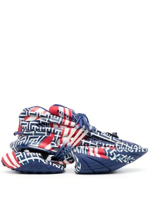 Balmain baskets Unicorn à motif monogrammé - Bleu