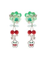 Amir Slama boucles d'oreilles pendantes à motif de cerise - Vert - thumbnail