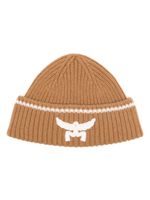 MCM bonnet en laine mélangée à logo appliqué - Marron MCM bonnet en laine mélangée à logo appliqué - Marron