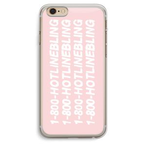 Hotline bling pink: iPhone 6 Plus / 6S Plus Transparant Hoesje