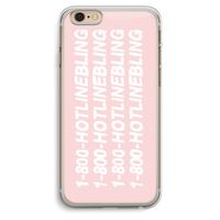 Hotline bling pink: iPhone 6 Plus / 6S Plus Transparant Hoesje