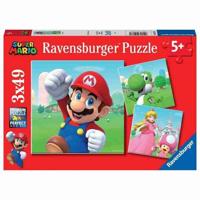 Ravensburger-SUPER MARIO-Puzzels 3x49 stukjes - Super Mario-4005556051861-Vanaf 5 jaar